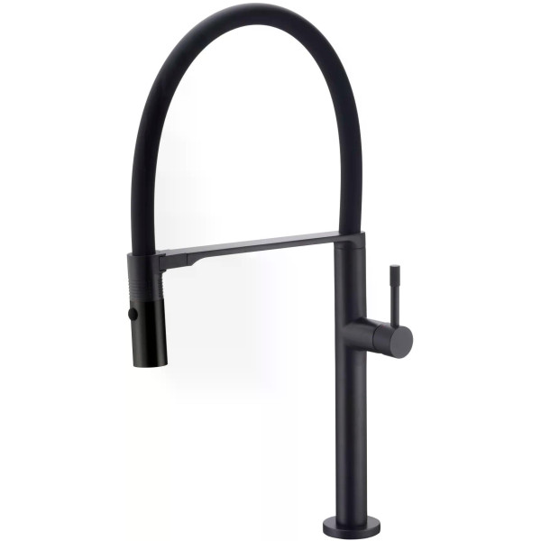 Смеситель для кухни Boheme Kitchen Черный с гибким изливом (114-B) Смеситель для кухни Boheme Kitchen Черный с гибким изливом (114-B)