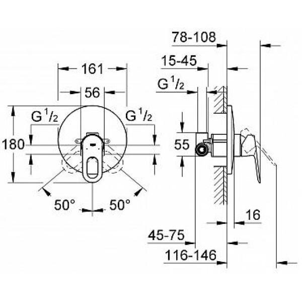 Смеситель для душа Grohe BauLoop (29080000)