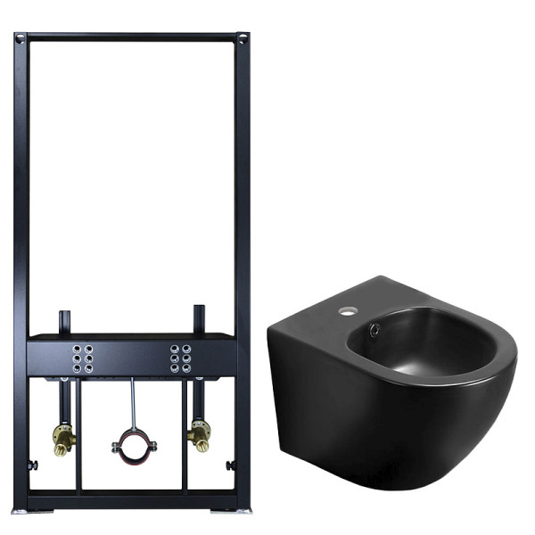 Комплект инсталляция с биде Azario Richmond (AZ-8040-1001/F-0053-0025+AZ-0046-BN SP)