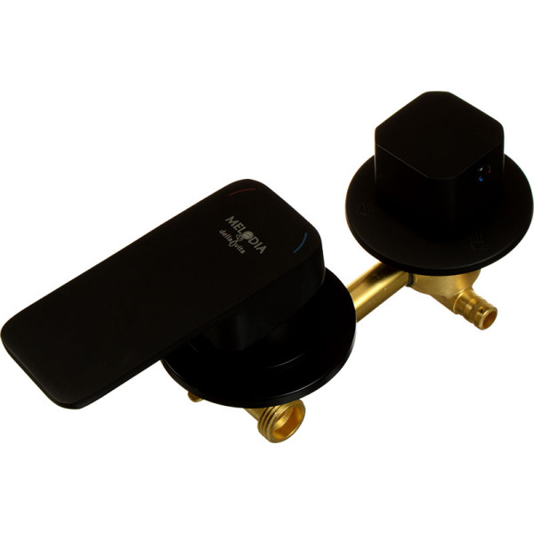 Смеситель для душевой кабины Melodia della vita Etude черный (MDV30051bk) Смеситель для душевой кабины Melodia della vita Etude черный (MDV30051bk)