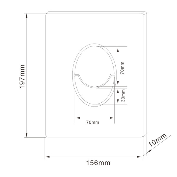 Клавиша смывная Abber хром глянцевый (AC0125)