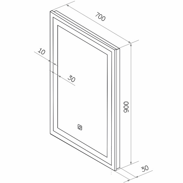 Зеркало с подсветкой Континент Mercury Led 700x900 (ЗЛП506)