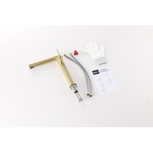 Смеситель для раковины Abber Perfekte 316 золото брашированное (AF8A11BG-L)