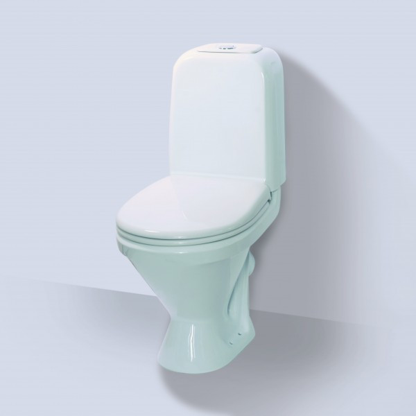 Унитаз-компакт Sanita Самарский комфорт 640х350х805 с сиденьем с микролифтом, косой выпуск