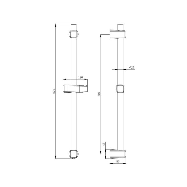 Душевая стойка Aquanika Basic хром (AQB02CR)