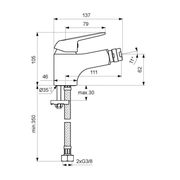 Смеситель для биде Vidimo Fine (BA265AA)
