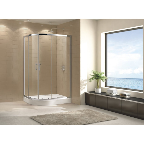 Душевой уголок Cezares Eco 120x90x190 стекло текстурное Punto (ECO-RH-2-120/90-P-Cr)