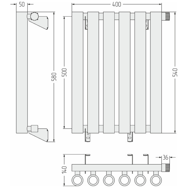 Радиатор стальной Сунержа Кумир 400x500 6 секций белый матовый (30-0351-5006) Радиатор стальной Сунержа Кумир 400x500 6 секций белый матовый (30-0351-5006)