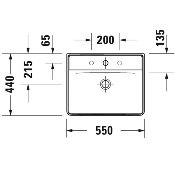 Раковина подвесная Duravit D-NEO 55*44 (2366550000)