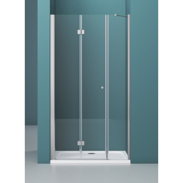 Душевая дверь BelBagno Albano 120х195 стекло прозрачное, профиль хром (ALBANO-BS-13-30+90-C-Cr)