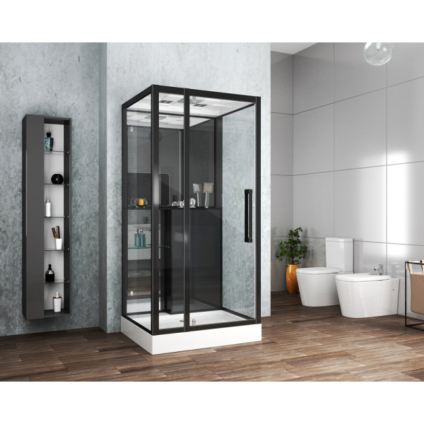 Душевая кабина Grossman 90x90 стекло прозрачное, профиль черный (GR-261) Душевая кабина Grossman 90x90 стекло прозрачное, профиль черный (GR-261)
