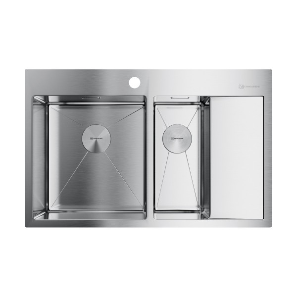Мойка для кухни врезная Omoikiri Akisame 78-2-IN-L 780х510 нержавеющая сталь (4973062) Мойка для кухни врезная Omoikiri Akisame 78-2-IN-L 780х510 нержавеющая сталь (4973062)