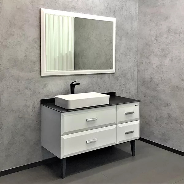 Зеркало Comforty Империя 1200x30x800 белый глянцевый (00004143506)