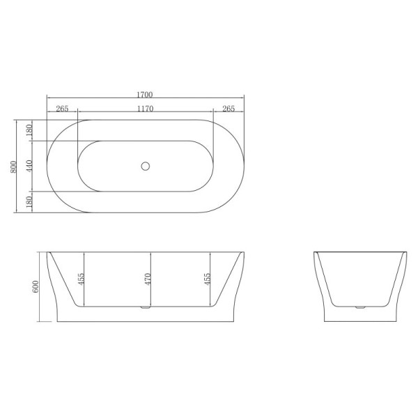 Ванна акриловая Belbagno 170х80 белая (BB405-1700-800) Ванна акриловая Belbagno 170х80 белая (BB405-1700-800)