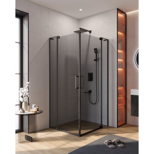 Душевой уголок Cezares Slider 70x100x195 стекло серый, профиль черный (SLIDER-AH-2-70/80-100/110-GRIGIO-NERO) Душевой уголок Cezares Slider 70x100x195 стекло серый, профиль черный (SLIDER-AH-2-70/80-100/110-GRIGIO-NERO)