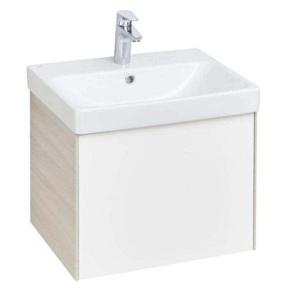 Тумба-умывальник Aquaton Асти 55 белый/ясень шимо/1WH501620 Умывальник Адриана 55 (1A2631K0AXD70)