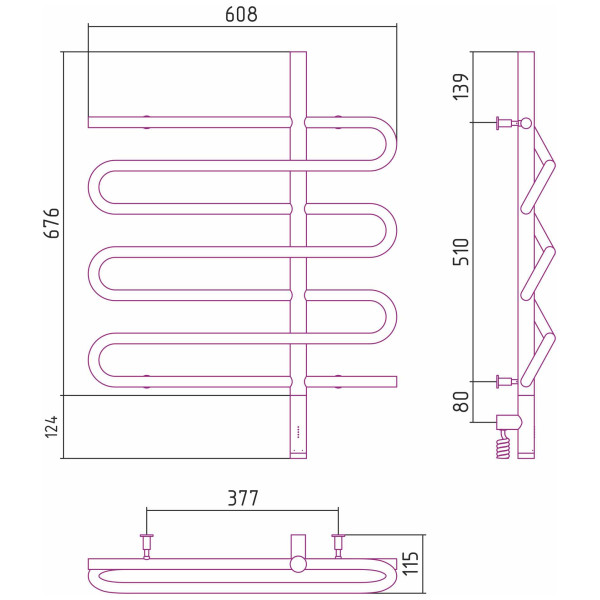 Полотенцесушитель электрический Сунержа Эпатаж 3.0 800x600 МЭМ правый, белый (12-5851-8060) Полотенцесушитель электрический Сунержа Эпатаж 3.0 800x600 МЭМ правый, белый (12-5851-8060)