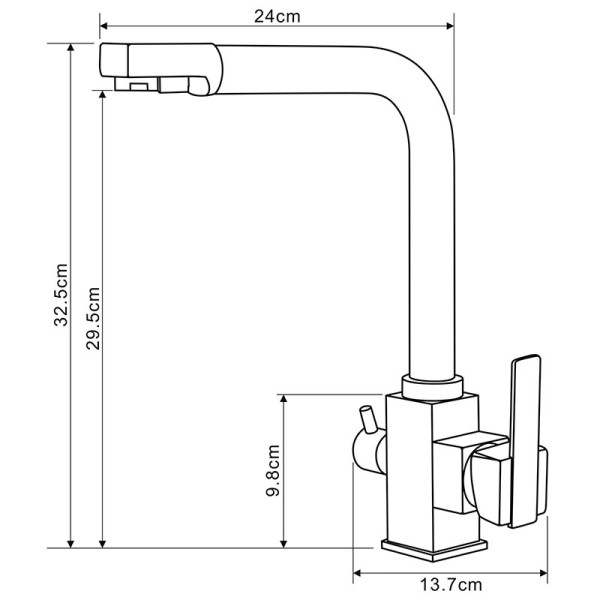 Смеситель для кухни Melodia della vita Perfetto хром, с выходом для питьевой воды (MDV30201) Смеситель для кухни Melodia della vita Perfetto хром, с выходом для питьевой воды (MDV30201)