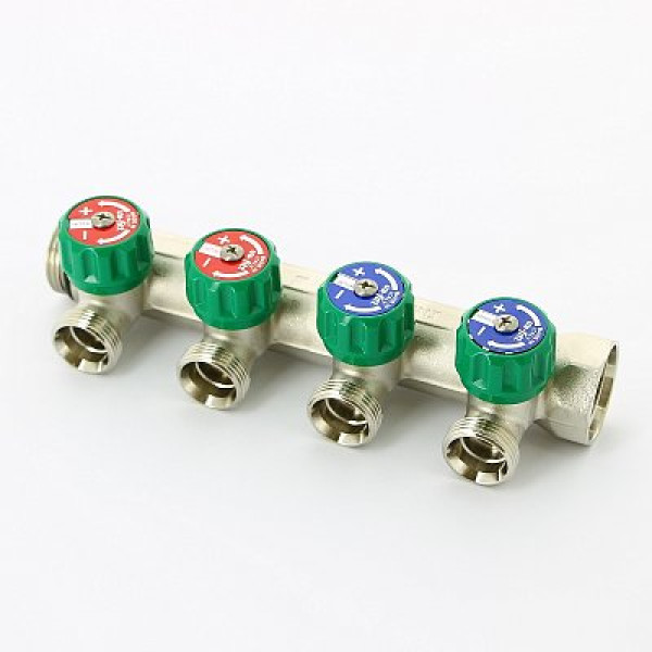 Коллектор 4 отв. регулируемый 1"х3/4"(18) евроконус выходы под 90° 50 мм Uni-Fitt IT (никель) (410N4340) Коллектор 4 отв. регулируемый 1"х3/4"(18) евроконус выходы под 90° 50 мм Uni-Fitt IT (никель) (410N4340)