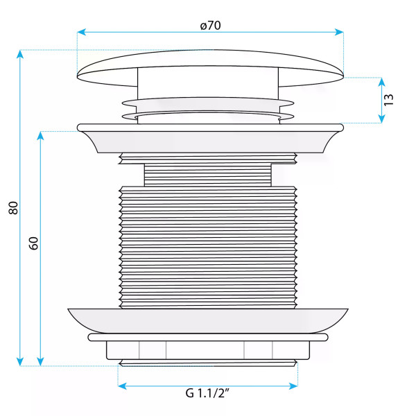Донный клапан Rea хром (REA-W2007)