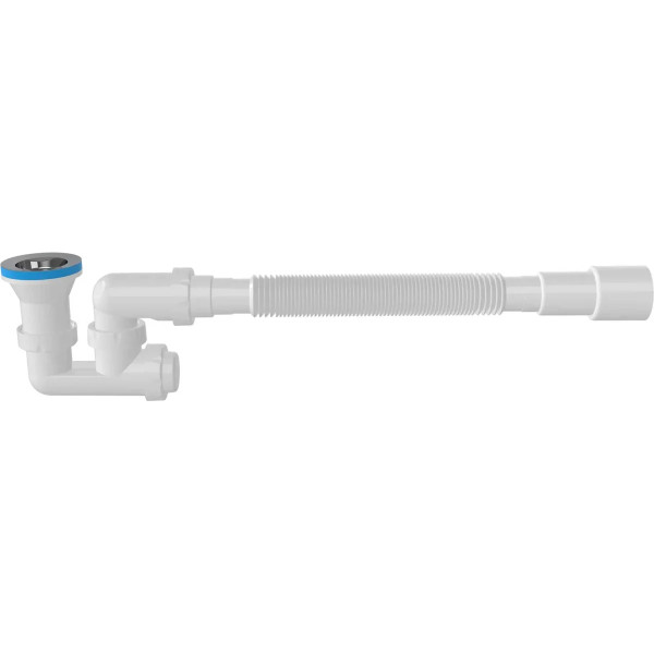 Сифон для душевого поддона Nova 1 1/2"х70 (h=120 мм) с гибкой трубой 1 1/2"х40/50 (1623)
