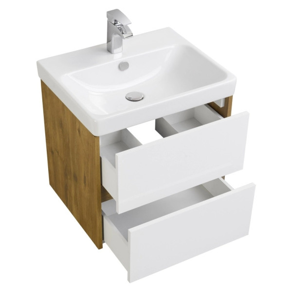Тумба-умывальник Aquaton Сканди 70 Бел/Дуб Рустикальный/1WH501628 Раковина Адриана 70 (1A2518K0SDZ90)