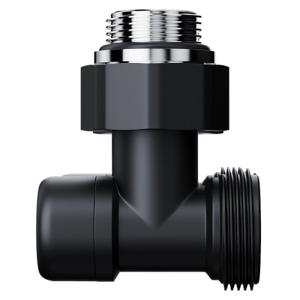 Фитинг двойной угловой со встроенным шаровым краном Royal Thermo Design угловой 1/2"х3/4"EK (черный) (RANDU11234BL) Фитинг двойной угловой со встроенным шаровым краном Royal Thermo Design угловой 1/2"х3/4"EK (черный) (RANDU11234BL)