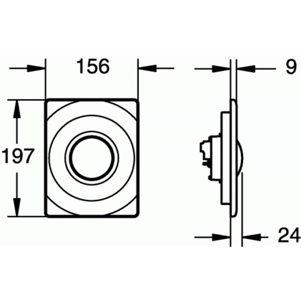 Клавиша смывная Grohe Surf хром (38574000)