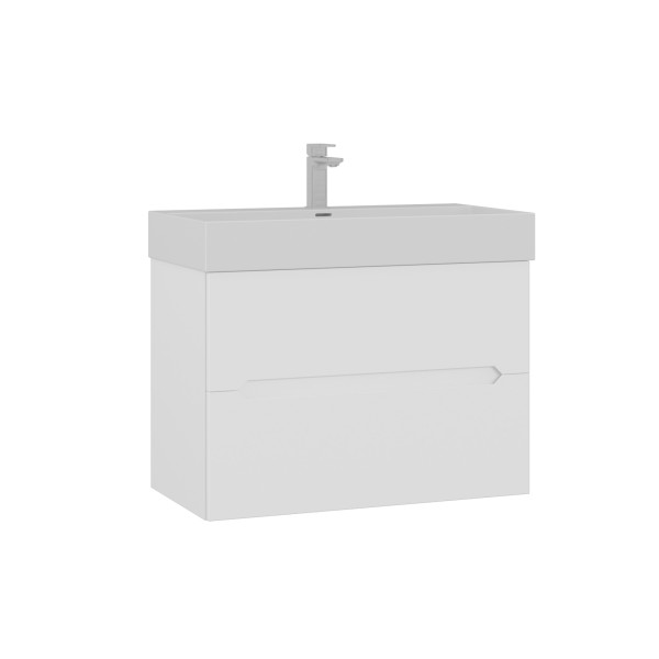 Тумба подвесная Orka Malta 800x470x630 с раковиной белый матовый (5001471)