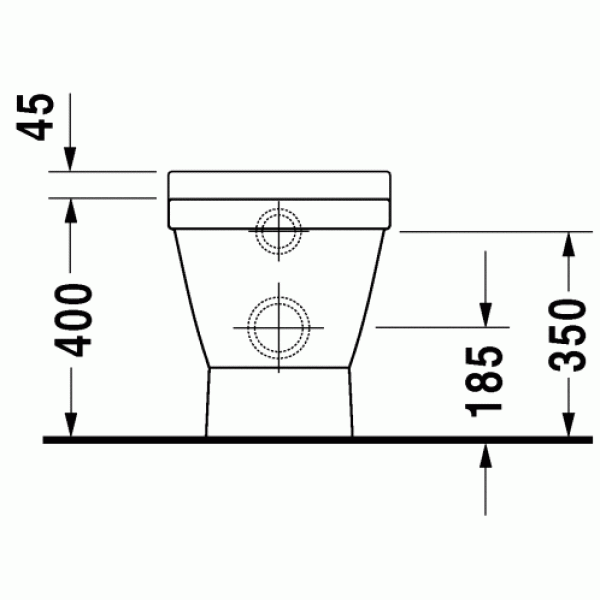 Унитаз напольный Duravit 2nd Floor 570х370х445 (0110090000)