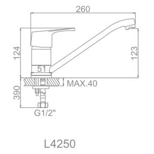Смеситель для кухни Ledeme (L4250) Смеситель для кухни Ledeme (L4250)