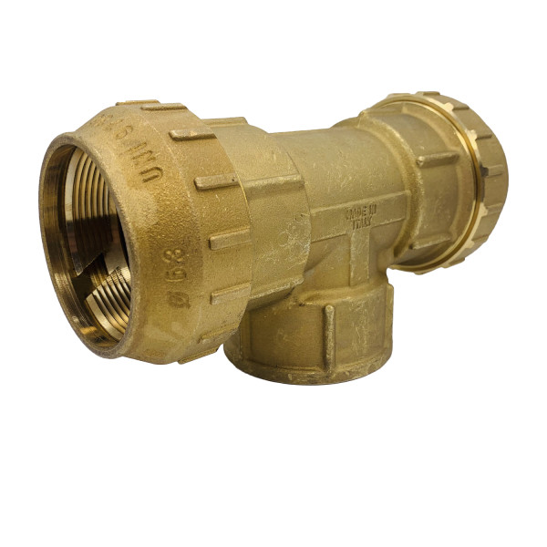 Тройник "Tiemme" 63*2"В*63 (для п/э трубы) (3400058) Тройник "Tiemme" 63*2"В*63 (для п/э трубы) (3400058)