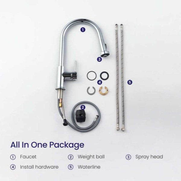 Смеситель для кухни Timo Saona хром, с выдвижным изливом (2316/00FL)