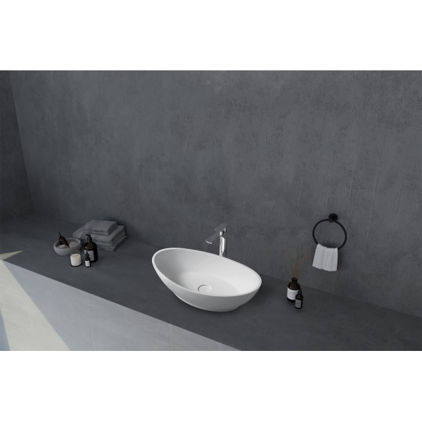 Раковина накладная Abber Stein 620x345 белый матовый (AS2610) Раковина накладная Abber Stein 620x345 белый матовый (AS2610)