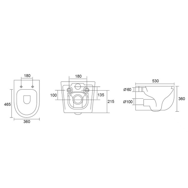 Унитаз подвесной Abber Bequem 360x530x360 белый (AC1104TN) Унитаз подвесной Abber Bequem 360x530x360 белый (AC1104TN)