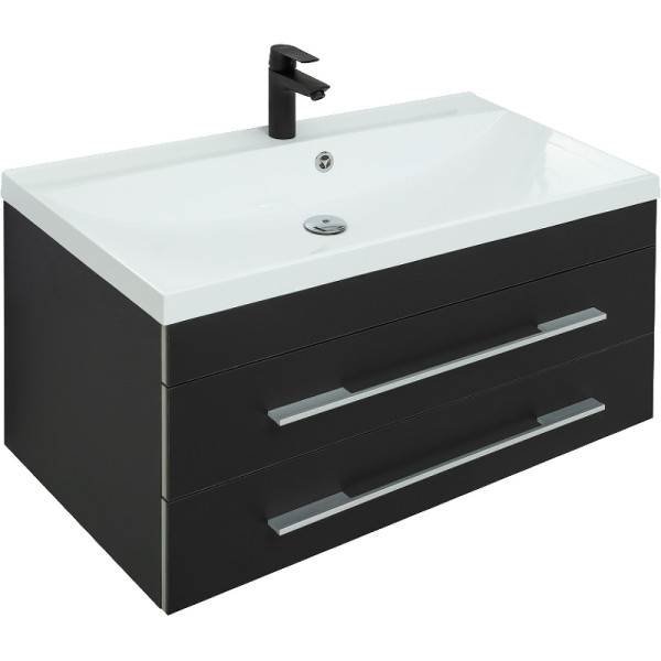 Тумба подвесная Aquanet Верона 90 New черный матовый (00272429)