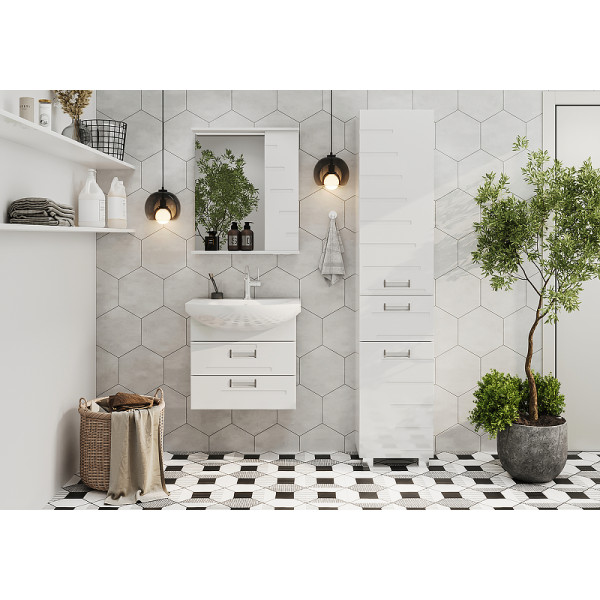 Шкаф зеркальный Volna Joli 600x700 белый (zsJOLI60.R-01)