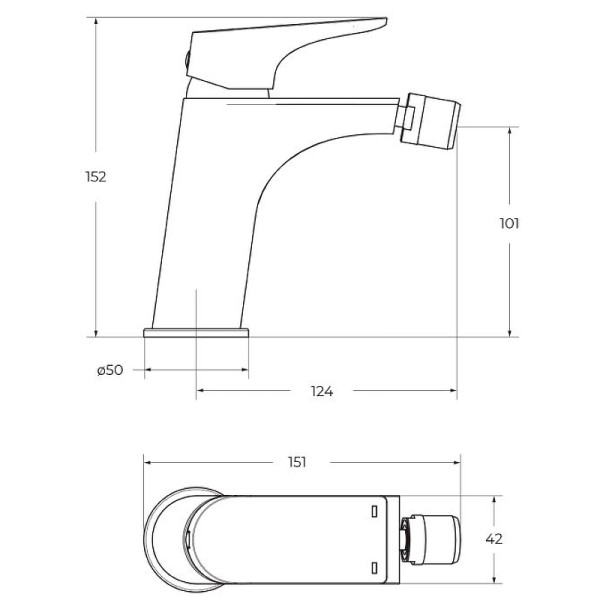 Смеситель для биде BelBagno (Marino-BD-CRM-W0)