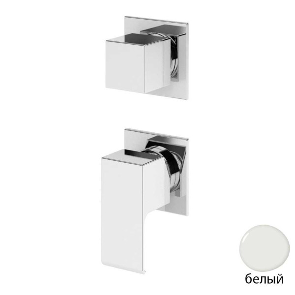 Смеситель для душа Cezares Porta встраиваемый переключатель на 3 выхода, белый матовый (PORTA-VDIM3-M-BIO)