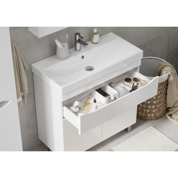 Тумба напольная Volna Lake 805x800 белая (tnLAKE80.2D.1Y-01) Тумба напольная Volna Lake 805x800 белая (tnLAKE80.2D.1Y-01)