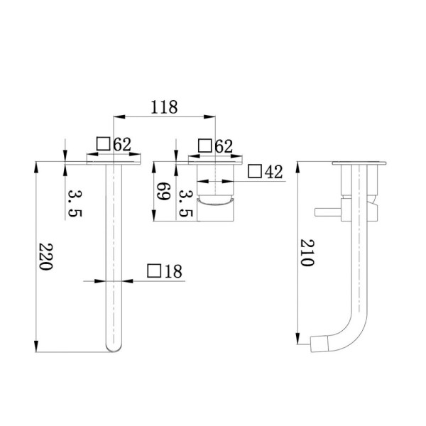 Смеситель для раковины Aquanika Line хром (AQL6028CR)