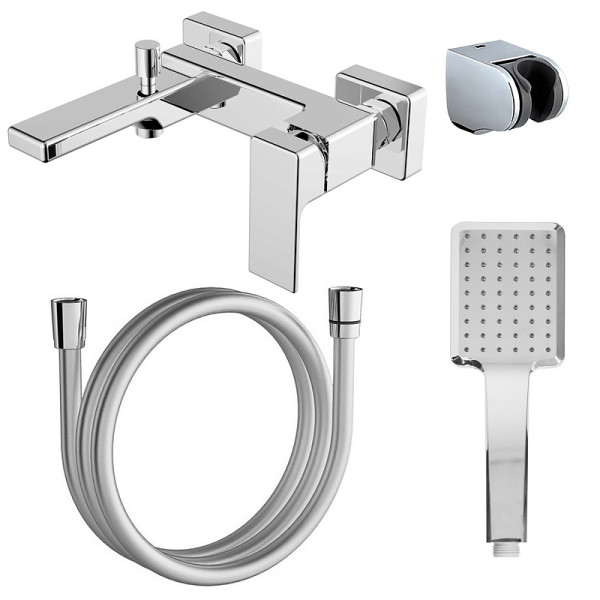 Смеситель для ванны и душа Azario Blake с душевым комплектом хром (AZ-VBT238205C) Смеситель для ванны и душа Azario Blake с душевым комплектом хром (AZ-VBT238205C)