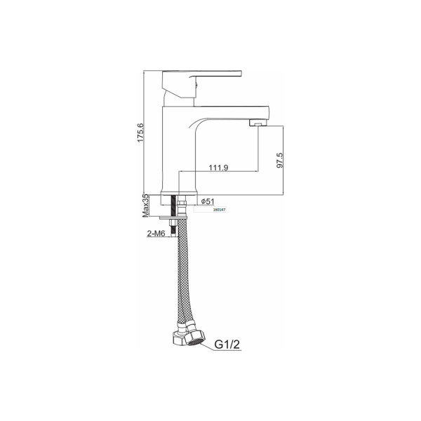 Смеситель для раковины Maxonor (MN1075)