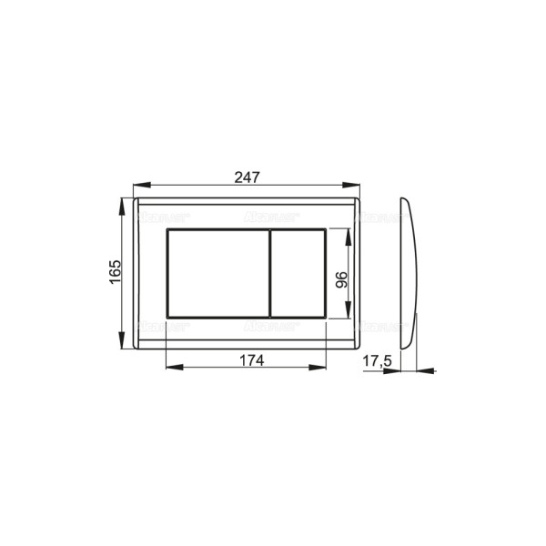 Клавиша смывная Alcaplast Basic хром матовый (M272) Клавиша смывная Alcaplast Basic хром матовый (M272)