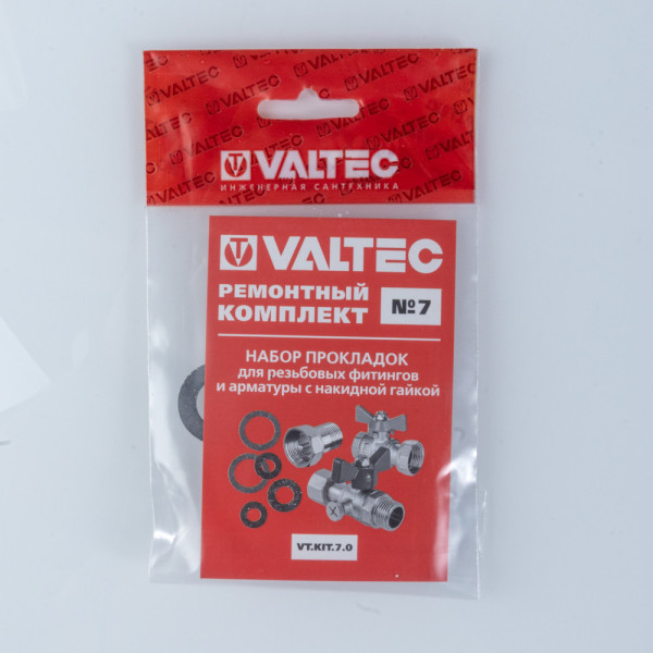 Набор уплотнительных колец (ремонтный комплект №7) 1/2", 3/4", 1" Valtec (паронит ПОН-Б) VT.KIT.7.0 Набор уплотнительных колец (ремонтный комплект №7) 1/2", 3/4", 1" Valtec (паронит ПОН-Б) VT.KIT.7.0