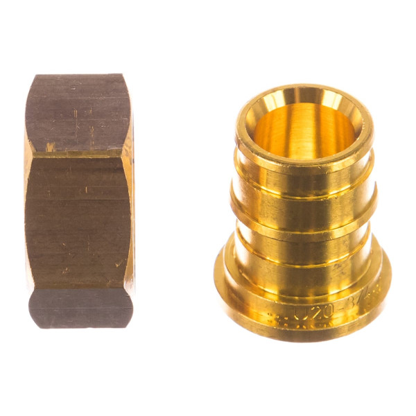 Штуцер с накидной гайкой Uponor PE-Xa Q&E 20*3/4" ВР (DR-латунь) (UP 1023016) Штуцер с накидной гайкой Uponor PE-Xa Q&E 20*3/4" ВР (DR-латунь) (UP 1023016)