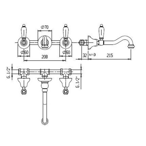 Смеситель для раковины Cezares First бронзовый, ручка рычаг - белый (FIRST-BLS1-02-Bi) Смеситель для раковины Cezares First бронзовый, ручка рычаг - белый (FIRST-BLS1-02-Bi)