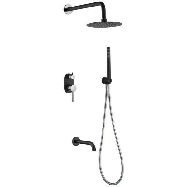 Душевая система Boheme Uno B (черный) (464-2-BCR)