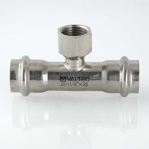 Тройник переходной Valtec 35*1/2"В*35 (нерж.ст., пресс) (VTi.932.I.350435) Тройник переходной Valtec 35*1/2"В*35 (нерж.ст., пресс) (VTi.932.I.350435)
