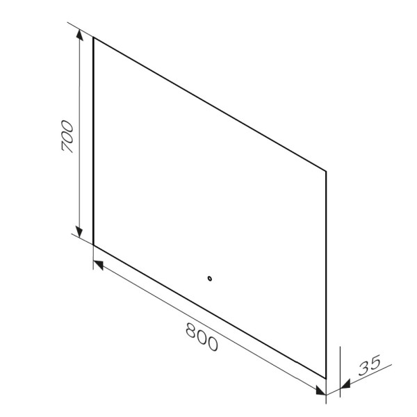 Зеркало AM.PM X-Joy с интерьерной Led подсветкой, ИК-сенсорром, 80 см (M85MOX10801S)